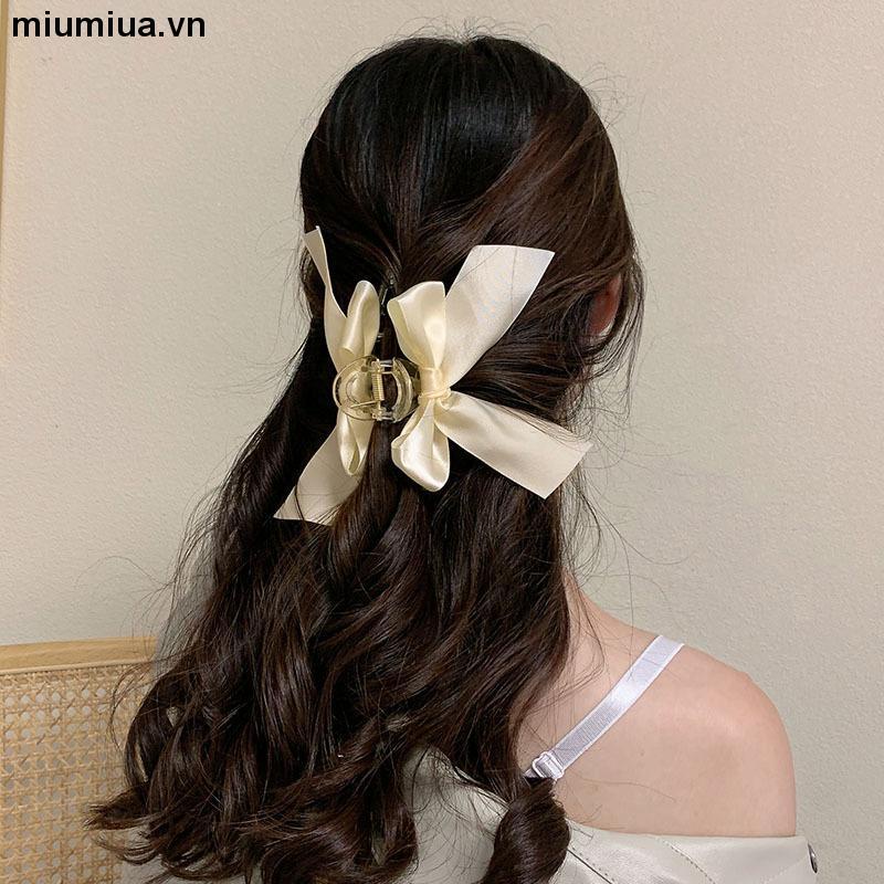 miumiuaKẹp tóc hình nơ đơn giản thời trang kiểu Hàn thanh lịch cho phái nữ