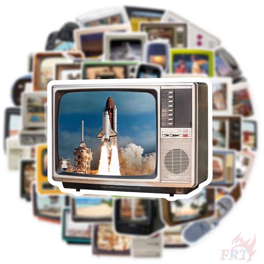 ❉ Sticker Dán Máy Tính PSP Điện Thoại Series 02 TV Phong Cách Retro ❉ Bộ 50 Sticker Chống Thấm Nước Họa Tiết Doodle Hợp Thời Trang