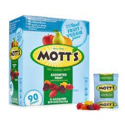 Kẹo dẻo trái cây mott's mỹ 90 gói 2.04 kg