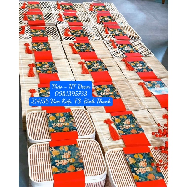 Hộp đựng quà tết, hộp đựng bánh kẹo, giỏ quà tết cao cấp, mành tăm đựng quà tặng, lẵng quà tặng đẹp
