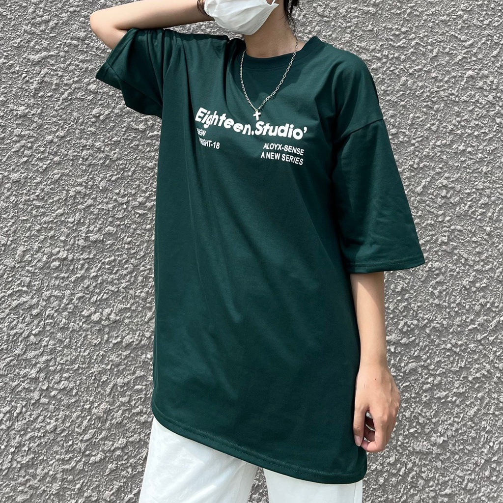 Áo thun nam nữ form rộng EIGHTEEN aothunnn,áo phông unisex tay lỡ basic mùa hè siêu cool