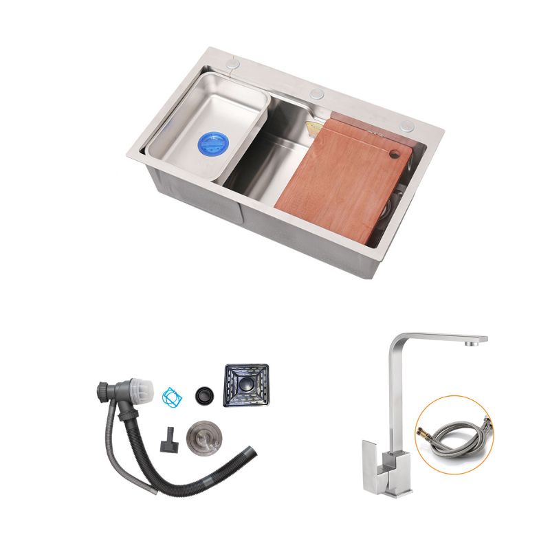 Chậu rửa bát 1 hố Inox SUS 304 kích thước 75x45cm, bồn rửa chén 1 hốc chính hãng bảo hàng 5 năm - KIEL HOME