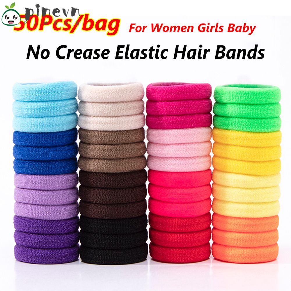 Set 50 Dây Buộc Tóc Chất Liệu Nylon Co Giãn