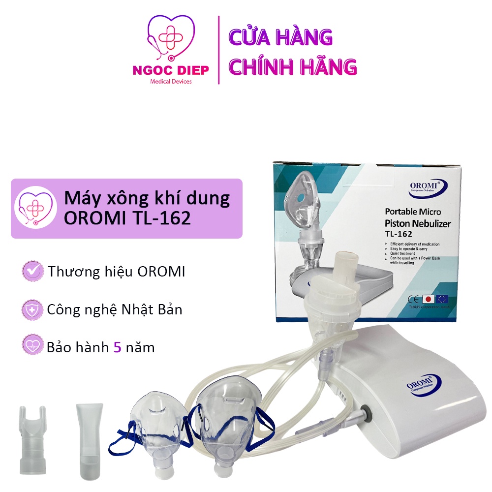 Máy xông khí dung OROMI TL-162 - Bộ xông mũi họng cho người lớn và trẻ em - Bảo hành chính hãng 5 năm