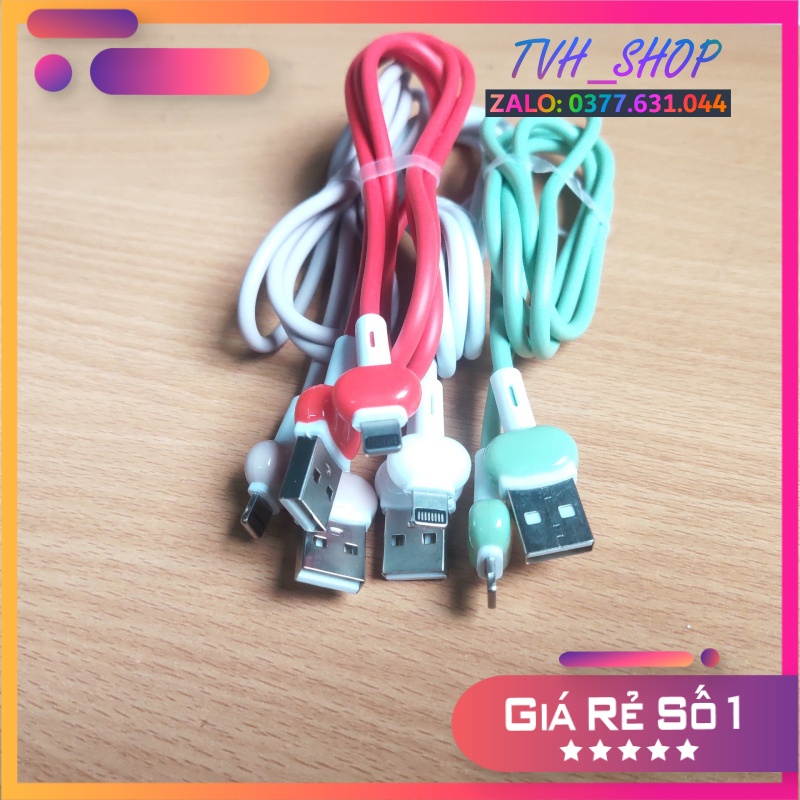 Dây sạc ip dài 1m cáp Silicon mềm cho 6 7 8 plus 11pro 12 13 ...