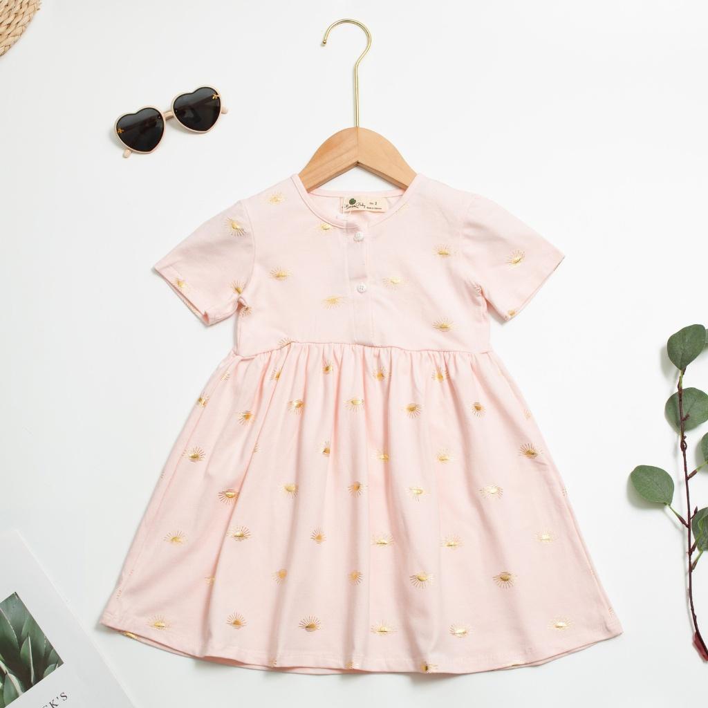 Váy bé gái chất cotton, đầm bé gái size 2-12 tuổi, đầm trẻ em SUNKIDS1 có nhiều màu