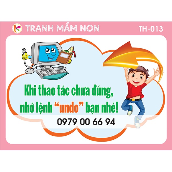 Tranh Decal TRANG TRÍ PHÒNG TIN HỌC -TH013