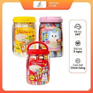Ciao churu súp thưởng cho mèo hũ 50 thanh mix 3 vị
