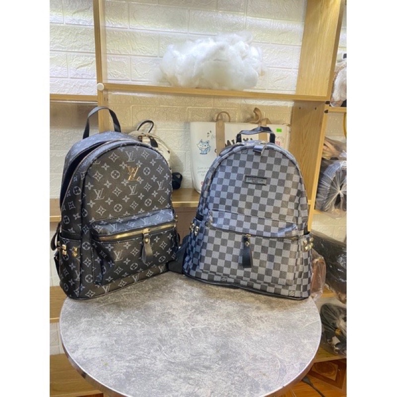 BALO DA CHỮ LV MÀU ĐEN SIZE LỚN DÀNH CHO NAM NỮ