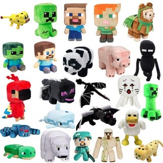 Búp Bê Nhồi Bông Mềm Mại Hình Nhân Vật Enderman panada Wolf Zombie Spider Sketelon Steve Trong Game Minecraft
