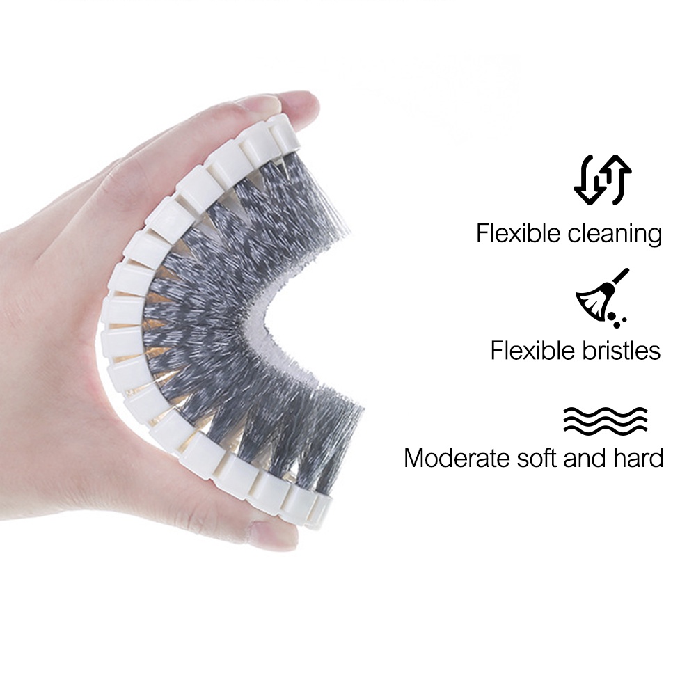 1 Bàn Chải Vệ Sinh Nhà Bếp / Phòng Tắm Không Góc Chết Linh Hoạt Có Thể Uốn Cong