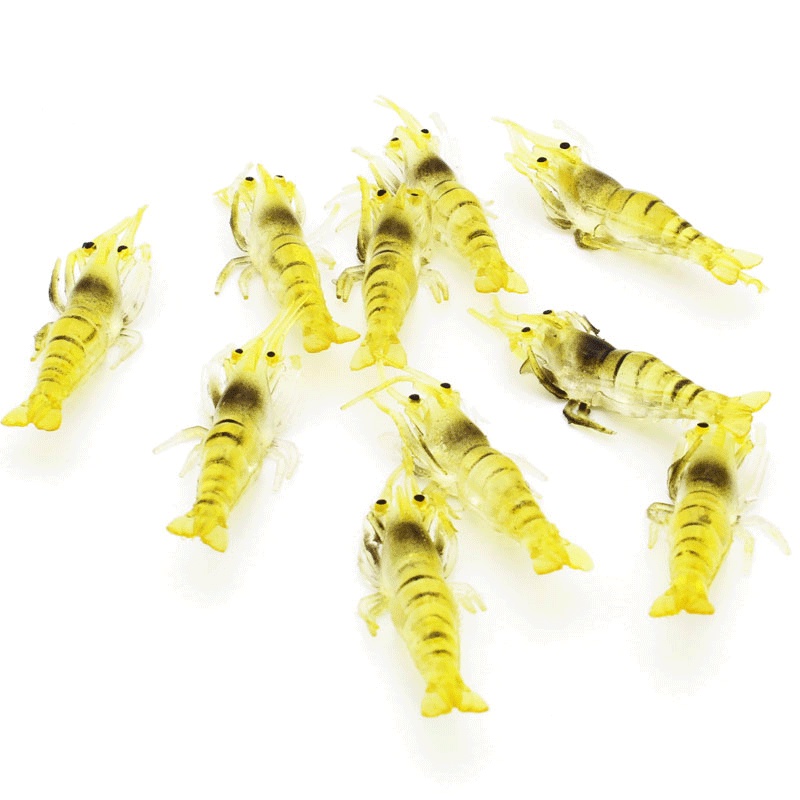 Hàng Có Sẵn!!!!! 10 Mồi Tôm Giả Câu Cá Bằng Silicon Mềm 1.3g / 5cm Pesca S1