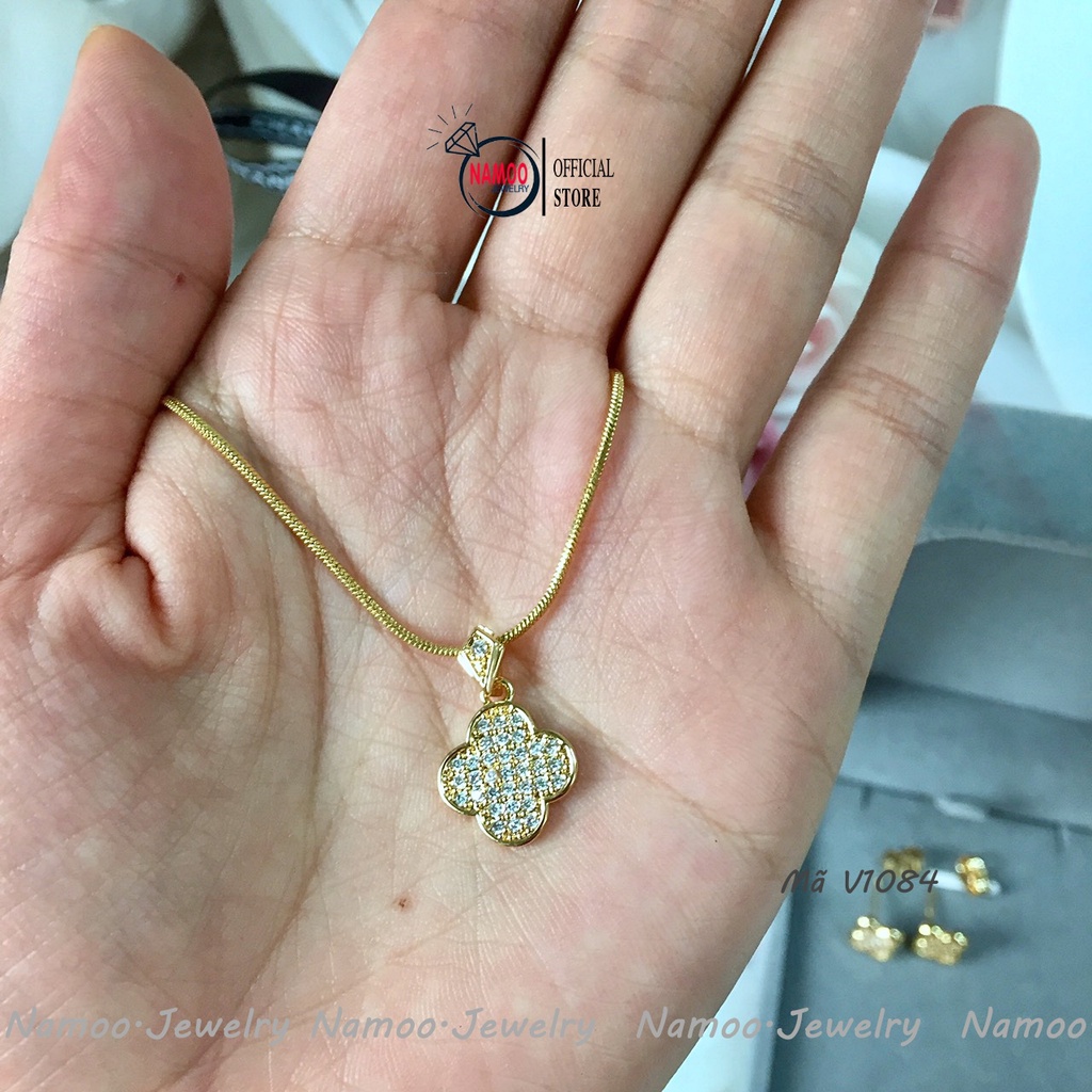 Bộ Trang Sức Nữ Tinh Xảo V1084 T2016, Set dây Chuyền Và Bông tai Tuyệt Phẩm Dành Cho Phái Đẹp