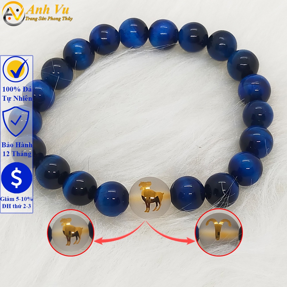 Vòng tay cung hoàng đạo bạch dương năm 2023 - Vòng 12 cung hoàng đạo - May mắn tài lộc bình an - Bảo hành 12 tháng
