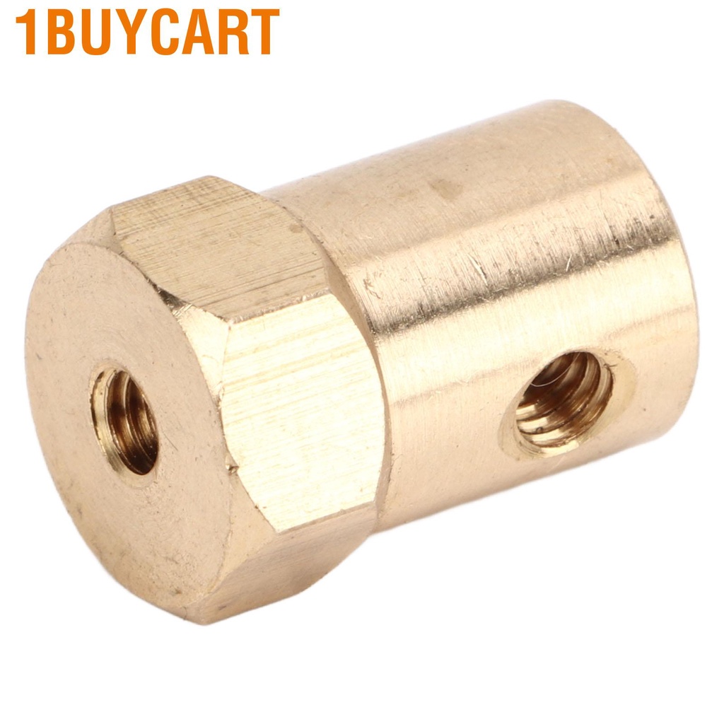 1buycart 10 Pcs Hex Shaft Coupling 5mm Inner Diameter Brass Flexible Coupler Joint for RC Motor Car Tires
