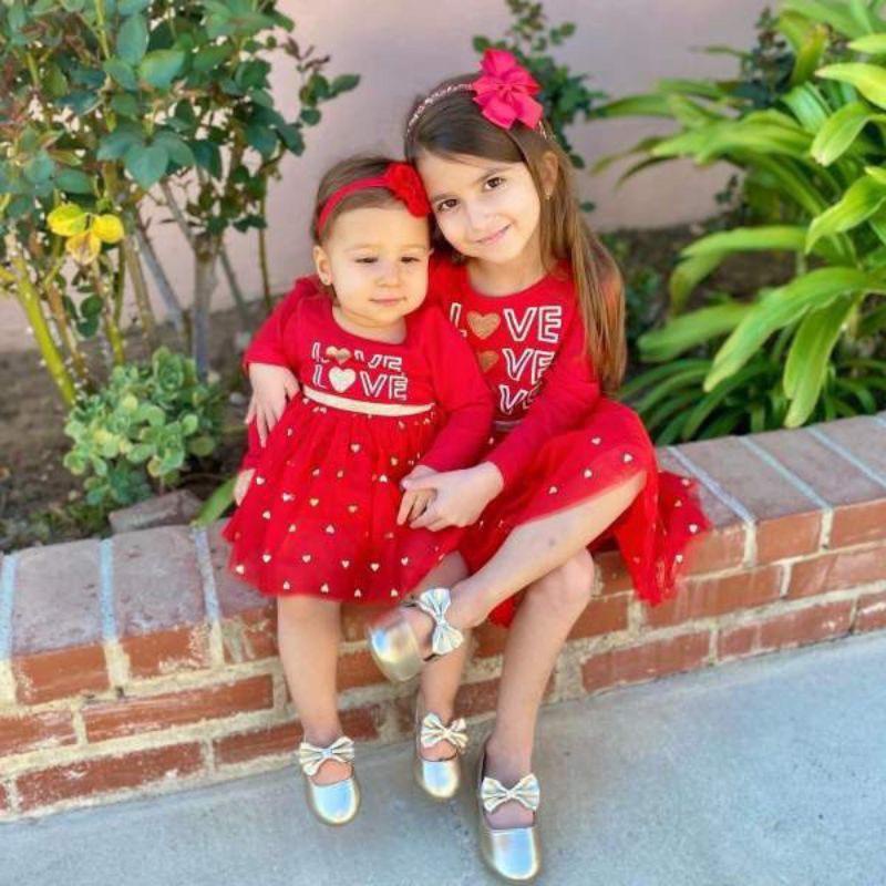 Váy công chúa màu đỏ tùng váy nhiều lớp bồng bềnh