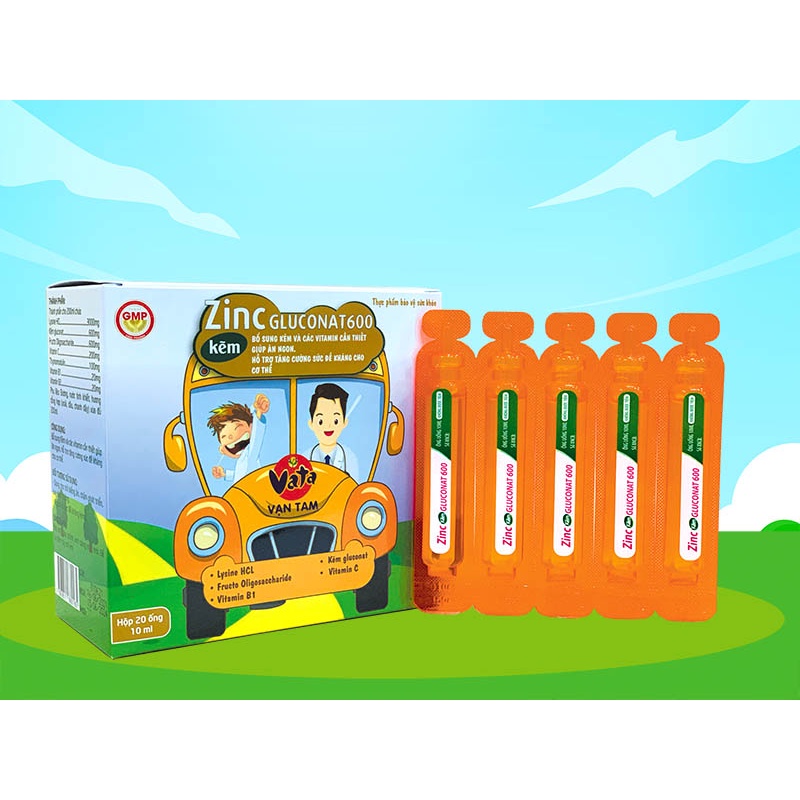 Zinc Gluconat 600 - Giúp bổ sung kẽm và vitamin giúp bé ăn ngon tăng sức đề kháng