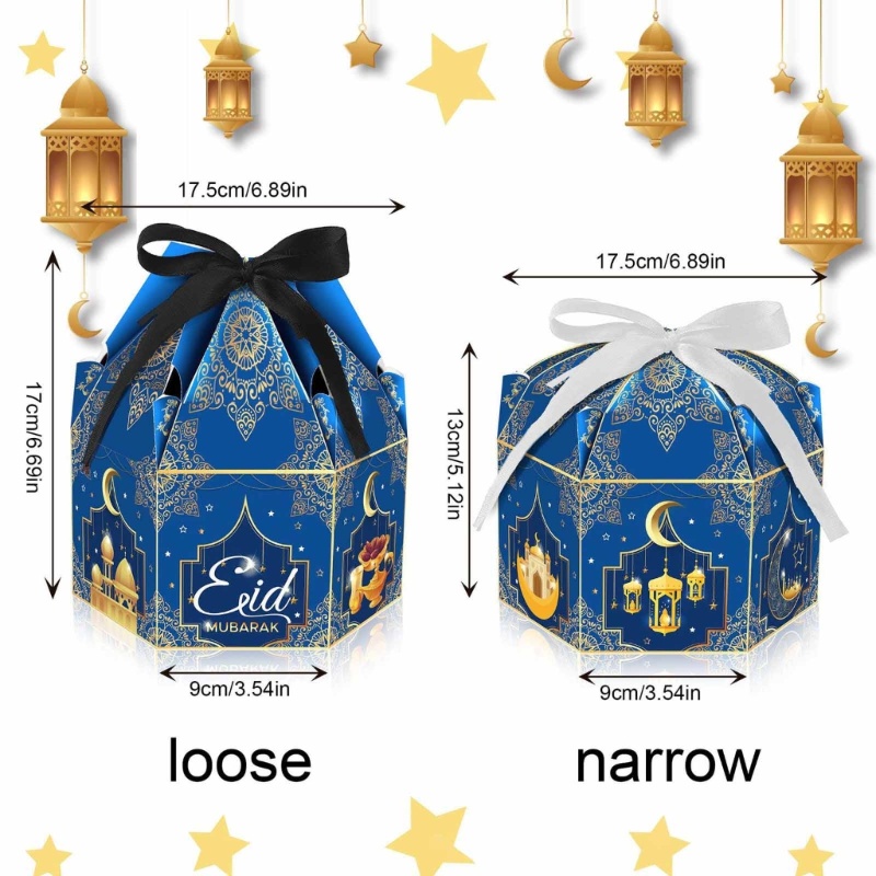 Bộ 24 Hộp Quà Có Ruy Băng Cho Eid Goodie