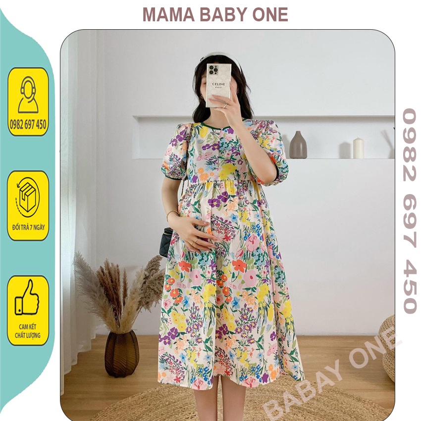 ĐẦM BẦU DỰ TIỆC, CÔNG SỞ MÙA HÈ-ĐẦM BẦU THIẾT KẾ TAY BỒNG DÁNG DÀI CHẤT THÔ HOA ĐẸP SANG PHONG CÁCH
