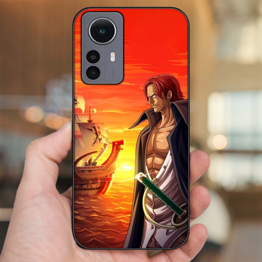 Ốp lưng Xiaomi 12 Pro 5G viền đen in hình Shanks One Piece Đảo Hải Tặc