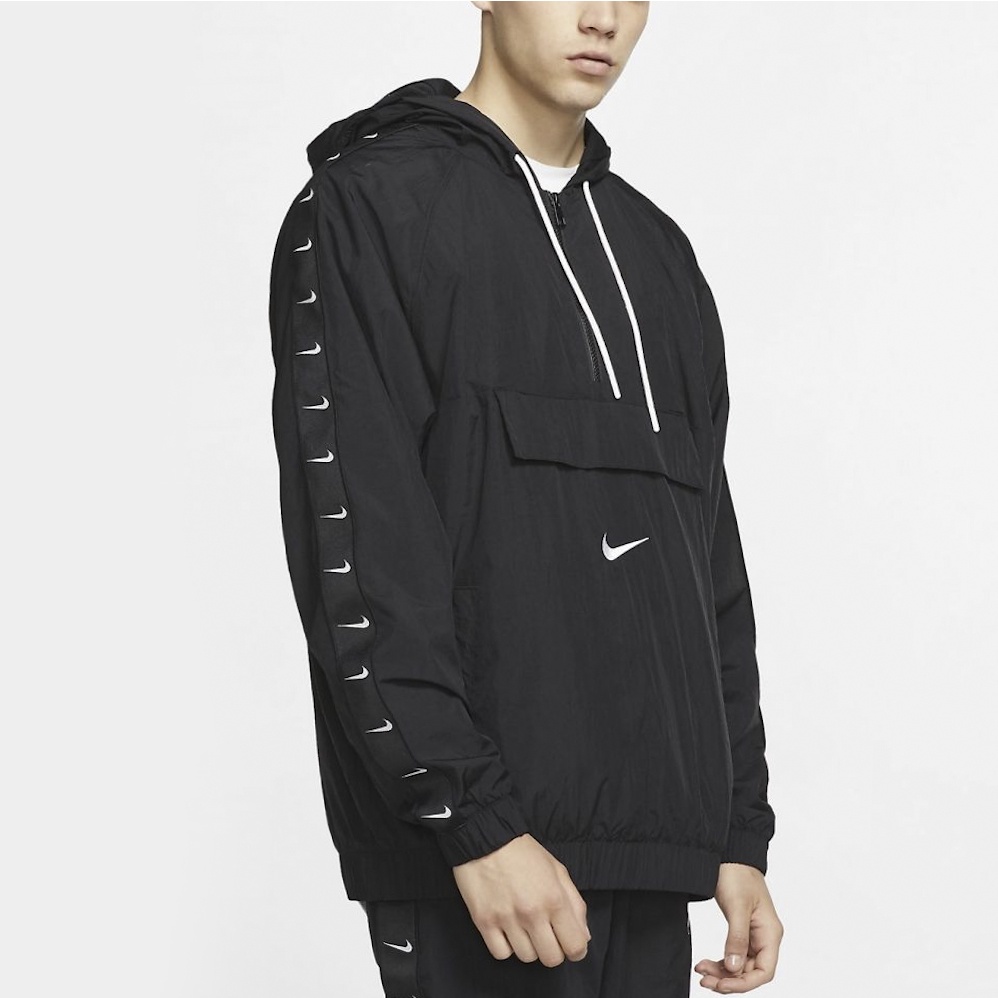 ÁO KHOÁC NIKE TAPED SWOOSH POPOVER JACKET - BLACK