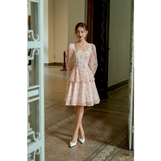 Váy midi xoè Haru dress