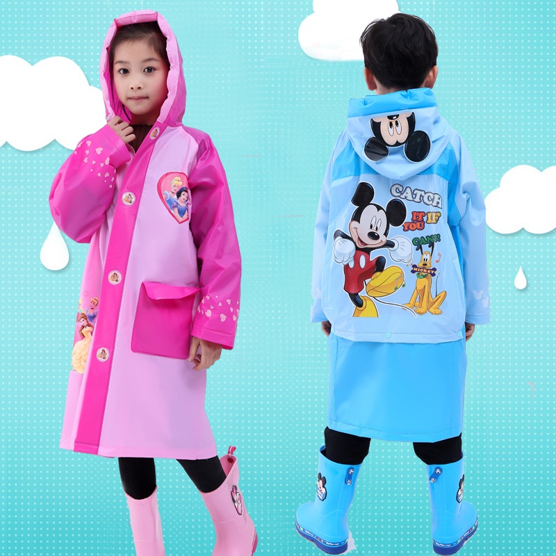 Áo mưa cho bé trai và bé gái siêu xinh, Đồ đi mưa trẻ em cao cấp hoạt hình dày dặn chắc chắn