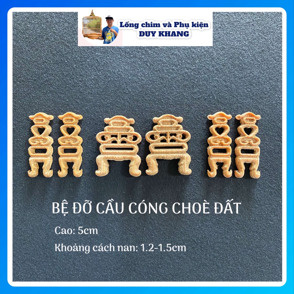 Bệ đỡ cầu cóng lồng choè đất - mẫu Lư hương cao 5cm - phụ kiện lồng chim DUY KHANG