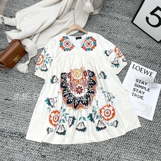 Đầm thô thổ cẩm cổ tim xinh đẹp