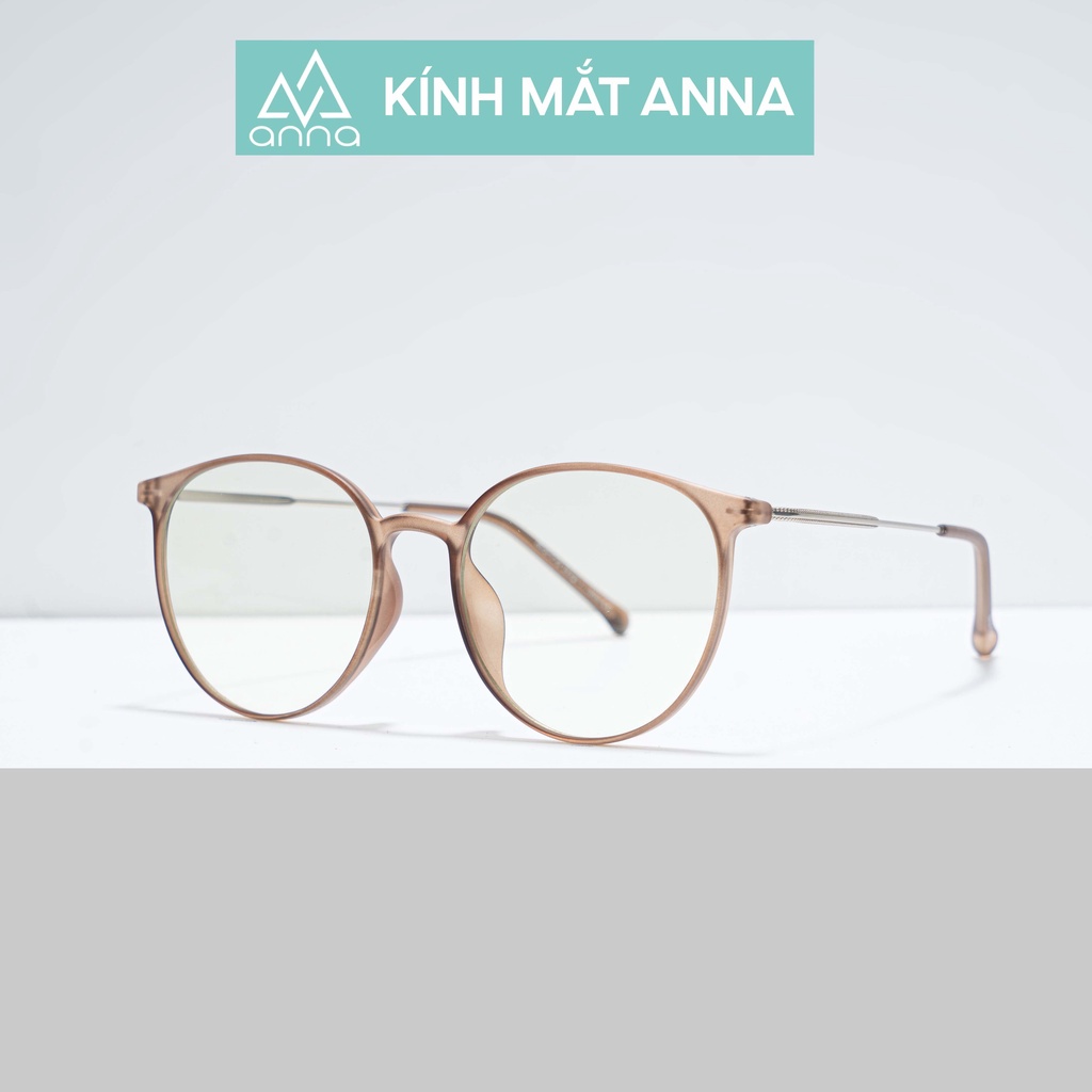 Gọng kính mắt thời trang ANNA nam nữ dáng tròn chất liệu kim loại cao cấp 380CN060