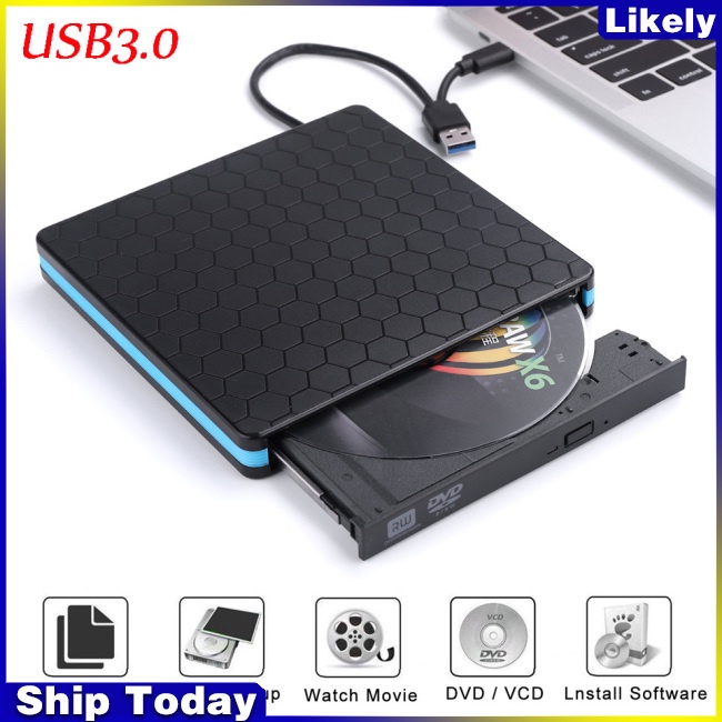 Đầu Đọc Đĩa Dvd / Cd / vcd Ghi Hình Rw Svcd Usb 3.0 Đa Năng