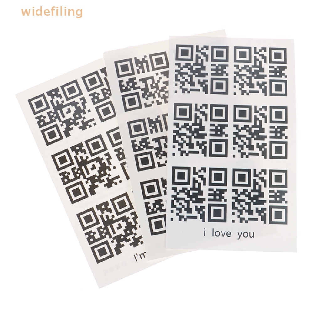 Hình Xăm Dán Tạm Thời Họa Tiết Mã QR Chống Thấm Nước