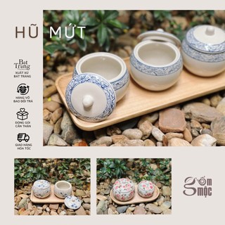 Hũ ô mai, khay mứt vẽ tay xinh xắn - gốm Bát Tràng