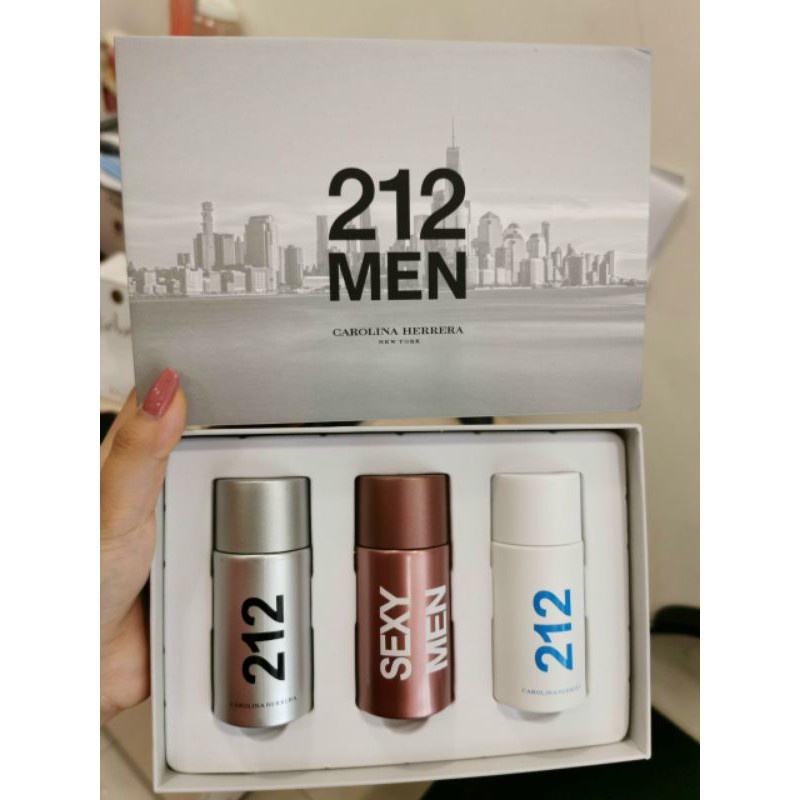 Set Nước Hoa Carolina Herrera 212 Men mini 3 chai - Myphamnhabe