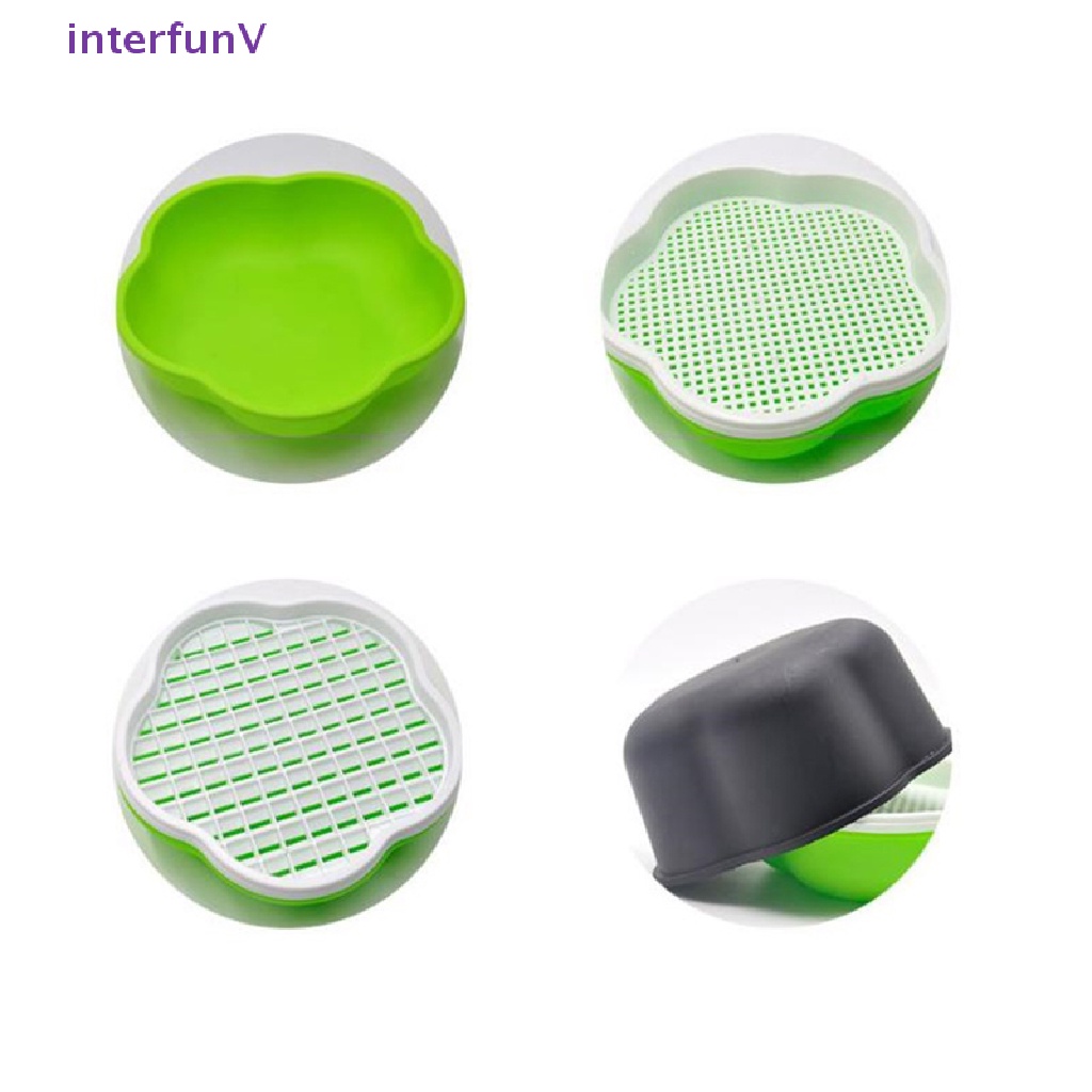 Hộp Hạt Lúa Mì Trồng Cây Mầm Non [InterfunV] [InterfunV] Vườn Peanut Sprout Bean Bean Bean Sprouter Khay Cỏ [Mới]