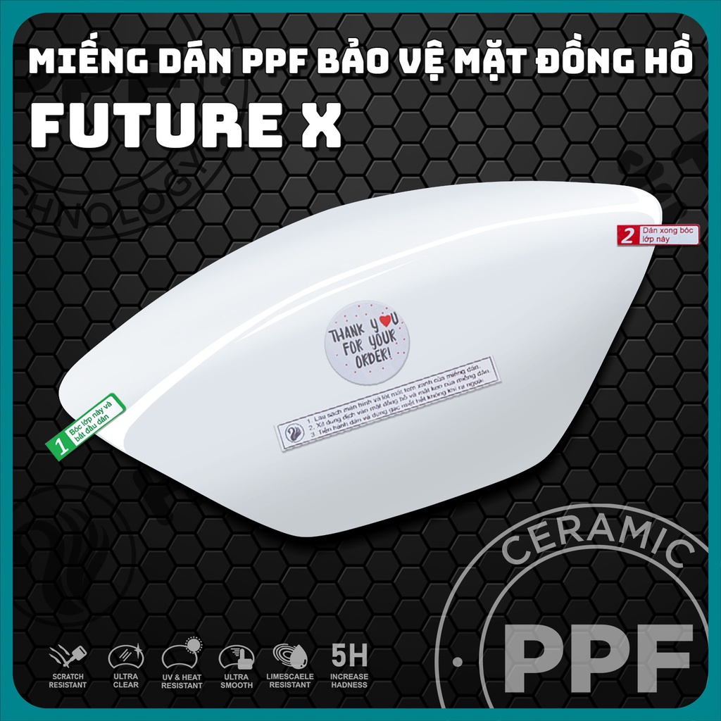 Future x | Miếng dán PPF bảo vệ mặt đồng hồ xe HONDA FUTURE X chống trầy xước