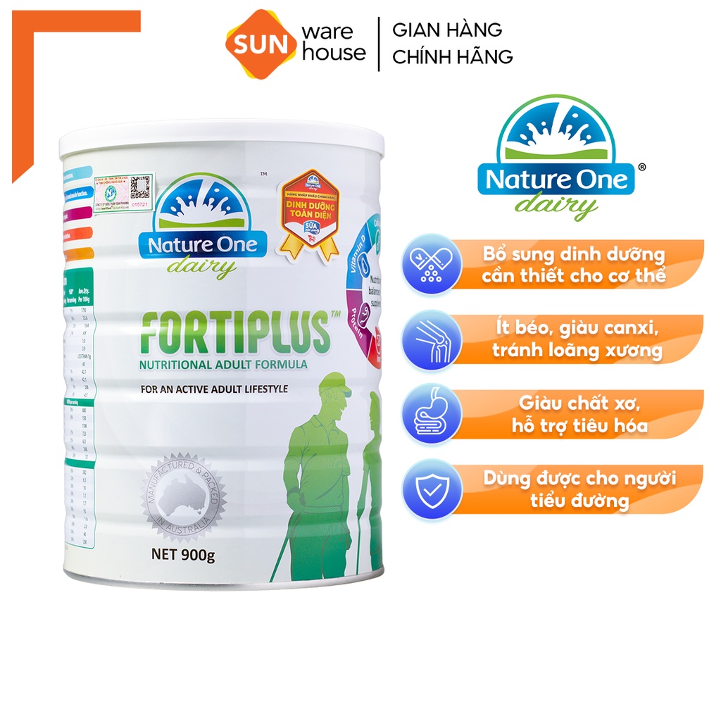 Sữa Bột NATURE ONE Chuyên Biệt Dành Cho Người Từ 40 Tuổi Duy Trì Xương Khớp Não Bộ Tốt Cho Sức Khỏe Dairy Fortiplus 900G