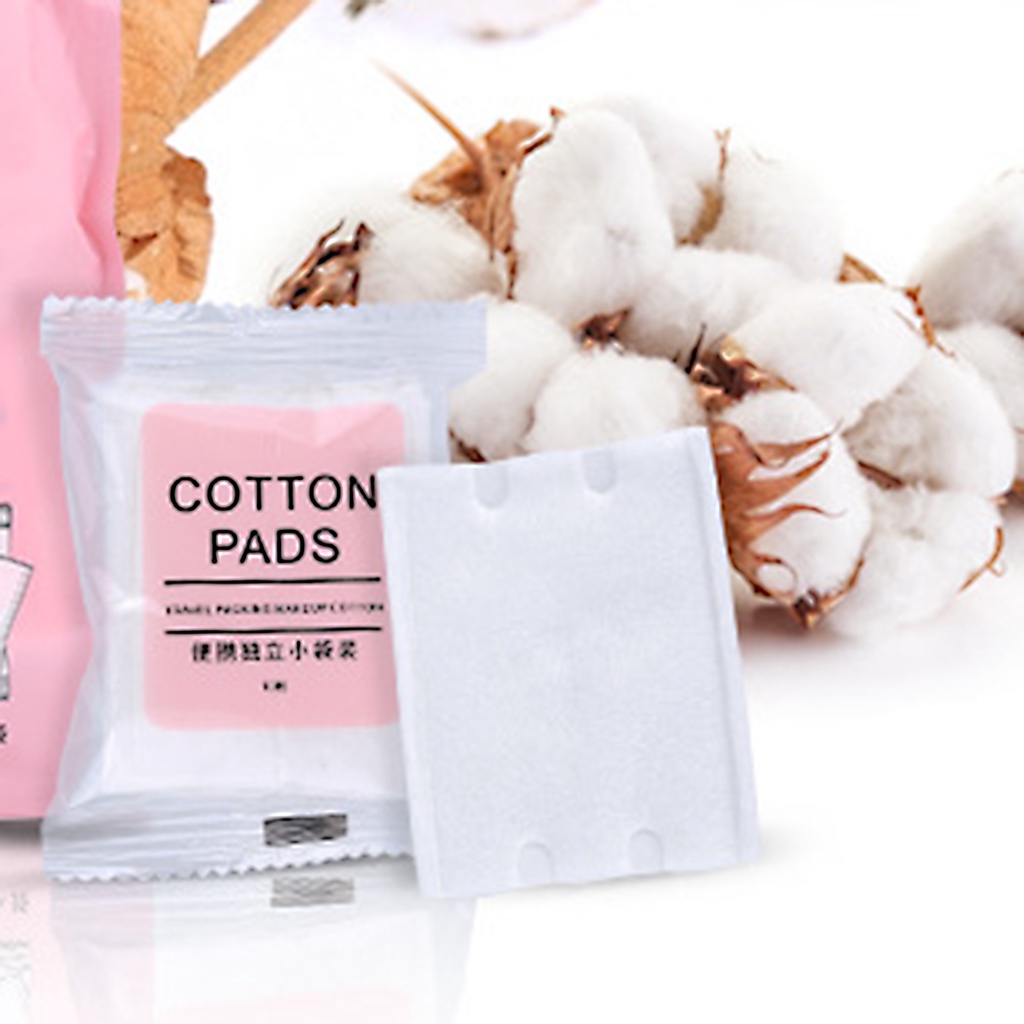 Set 10 Miếng Bông Tẩy Trang Tròn Mềm Thấm Nước Chất Lượng Cao