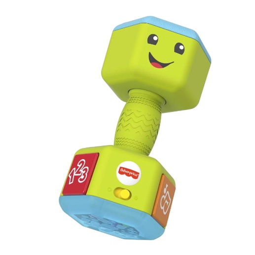 Đồ chơi lục lạc cho bé có đèn nhạc & học bài hát, đếm số Fisher-Price Laugh & Learn Countin' Reps Dumbbell