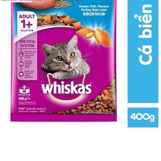 [HCM]THỨC ĂN CHO MÈO Whiskas Dạng Viên Vị Cá Biển Túi 400g Xuất Xứ Thái Lan - Pet shop Uytinpro