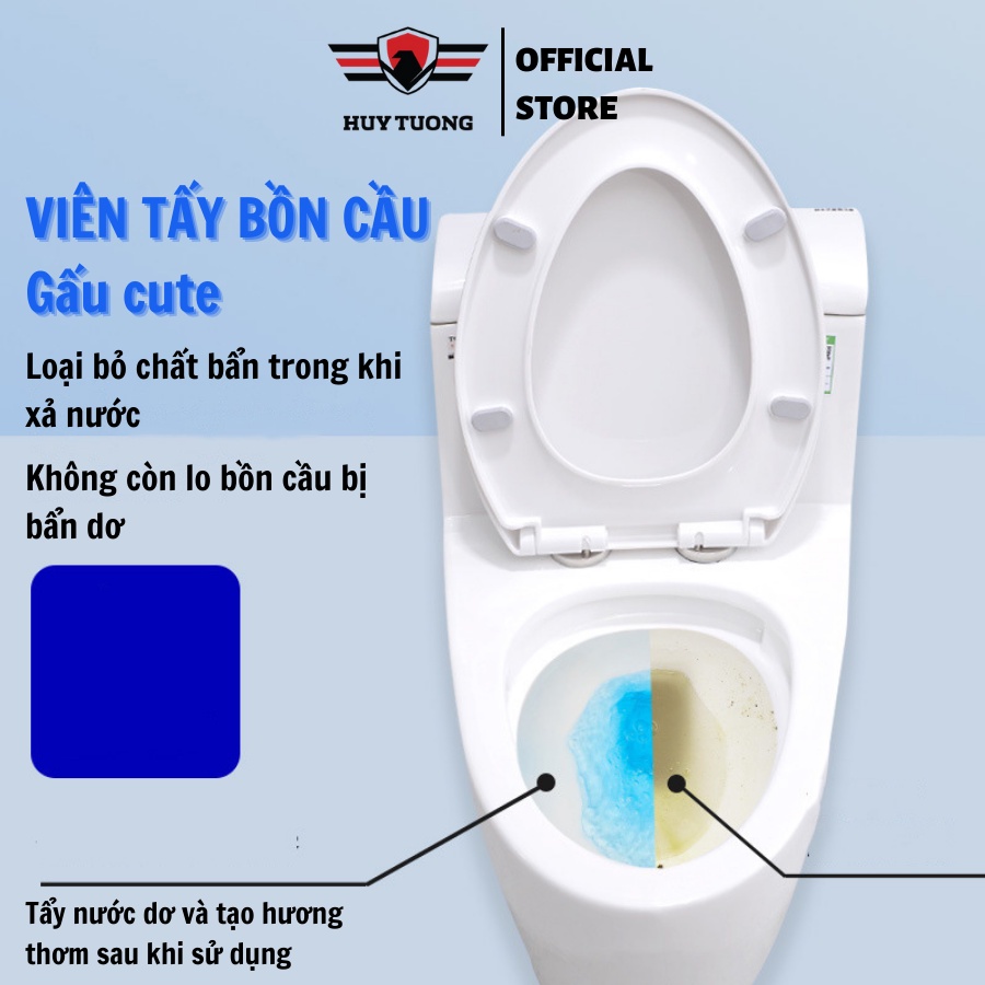 Lọ thả bồn cầu hình HEO/GẤU, diệt khuẩn khử mùi tẩy sạch các mảng bám toilet - HUY TUONG