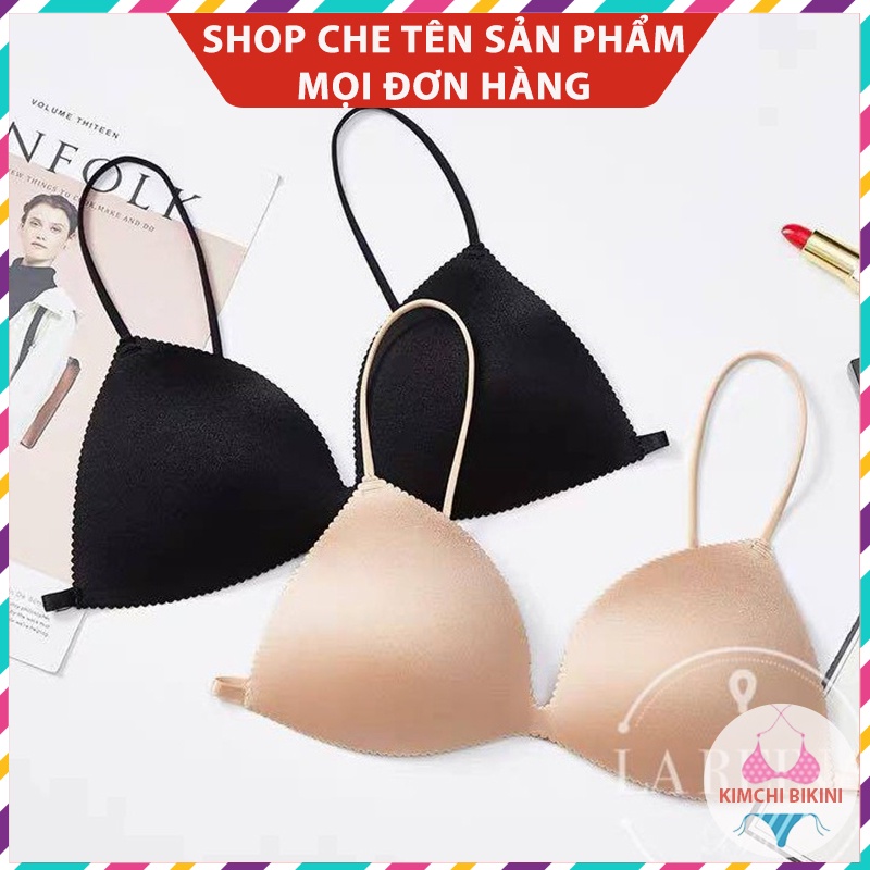 Áo ngực nữ 2 dây cài sau nâng ngực KIMCHIBIKINI áo bra đúc su không gọng tôn vòng 1 gợi cảm AL030