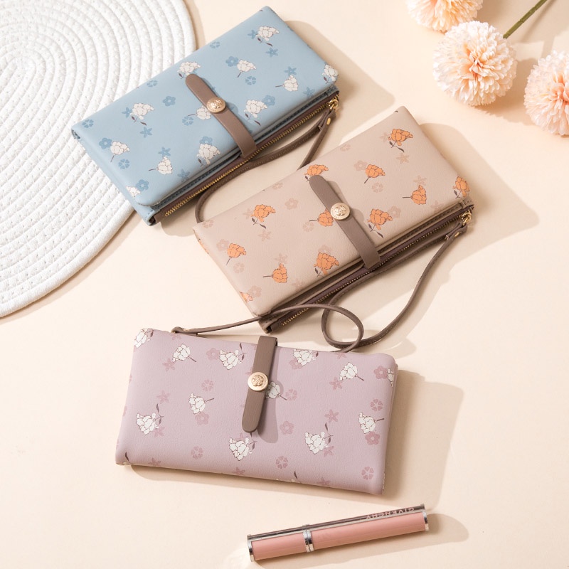 Ví Da Mềm Dáng Dài Phối Khóa Kéo Thời Trang Cho Nữ