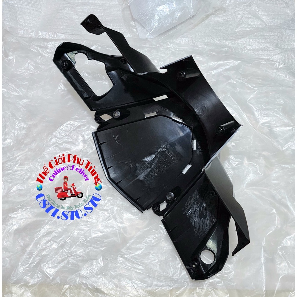 Ốp đầu, nắp trước tay lái Air Blade 2007-2010 đen nhám zin Honda Việt Nam 53205-KVG-910