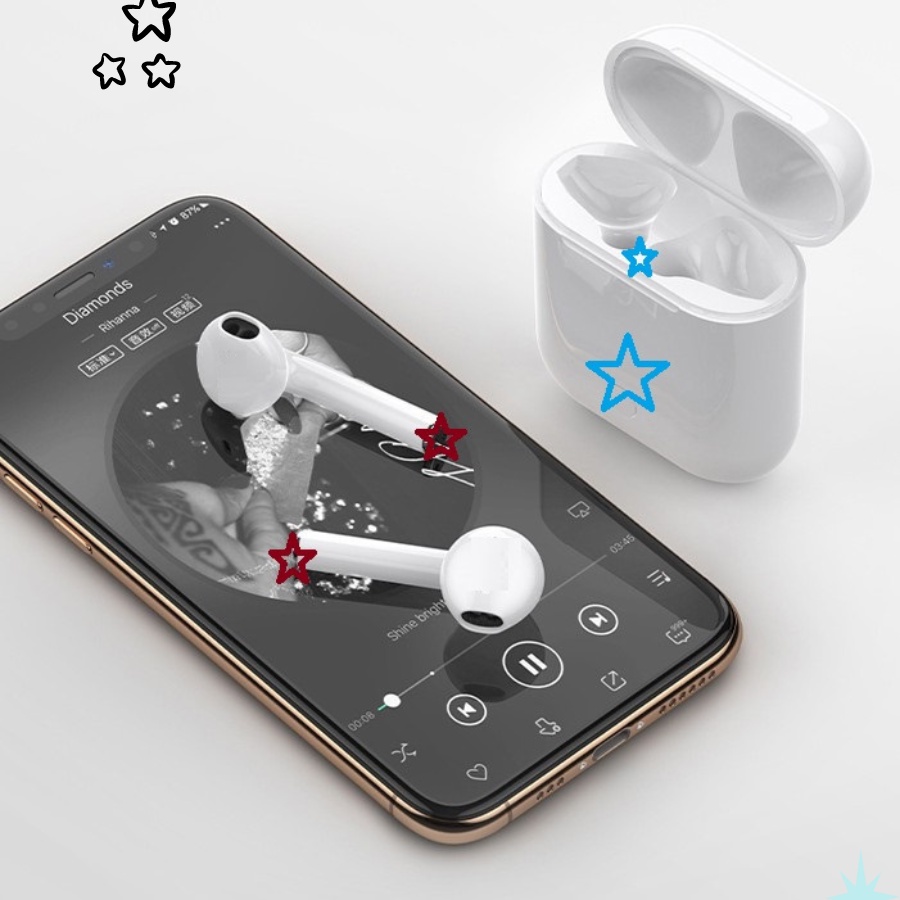 Tai Nghe Bluetooth J12 TWS 5.0 Có Micro Không Dây Nghe Gọi Thanh Sống Động Kết Nối Mạnh Mẽ - J12_Trang | SAKA