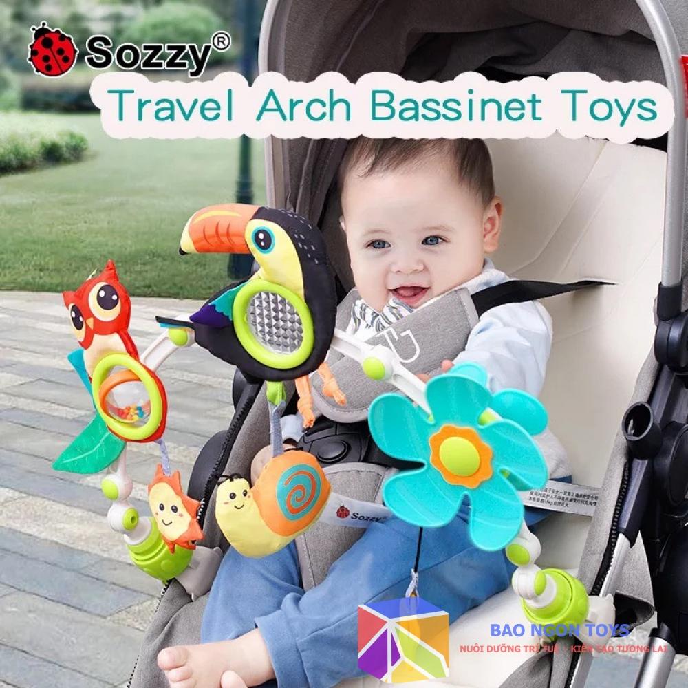 ĐỒ CHƠI TREO NÔI CŨI, XE ĐẨY ĐA TƯƠNG TÁC KÍCH THÍCH THỊ GIÁC BÉ SƠ SINH, PHÁT TRIỂN VẬN ĐỘNG TINH BAO NGON TOYS DV70