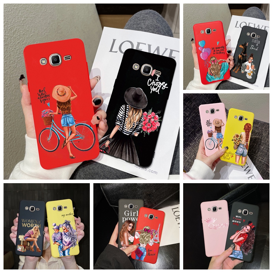 Ốp Điện Thoại TPU Dẻo Họa Tiết Cô Gái Dễ Thương Cho Samsung Galaxy J2 Prime G532F Samsung Galaxy Grand Prime Plus G530 G531