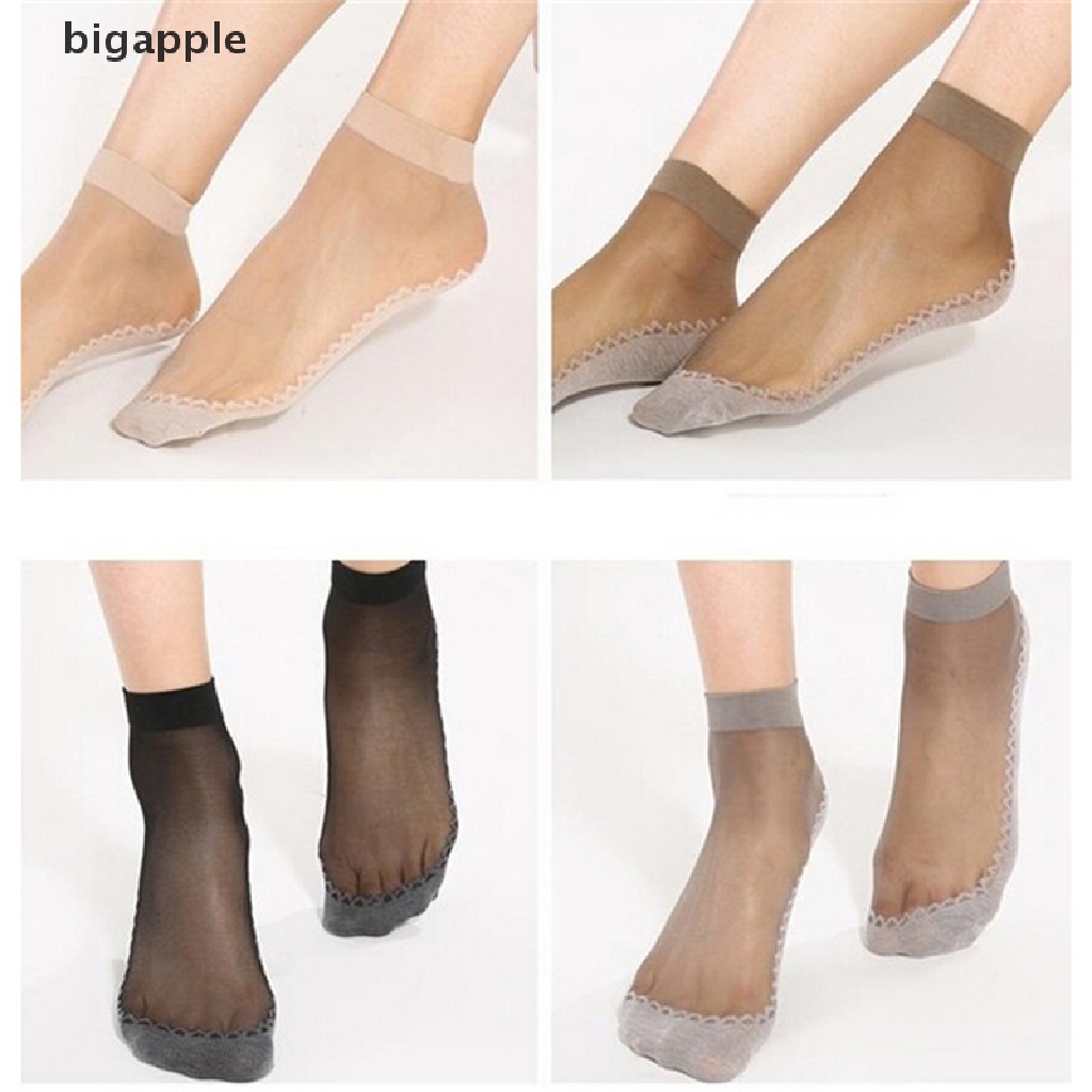 Bộ 5 Đôi Vớ Cotton Lụa Đế Cotton Chống Trượt Thời Trang Cho Nữ