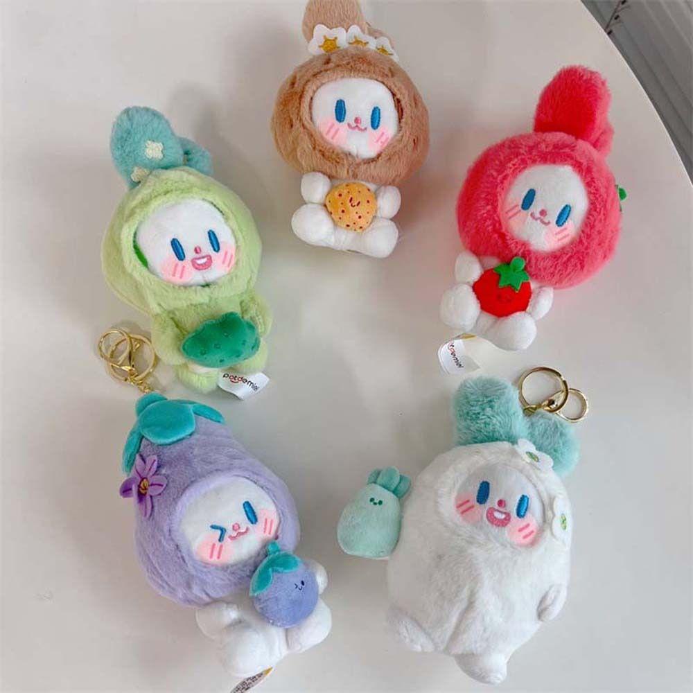 ANEMONE Móc Khóa Hình Thỏ Nhồi Bông Đáng Yêu