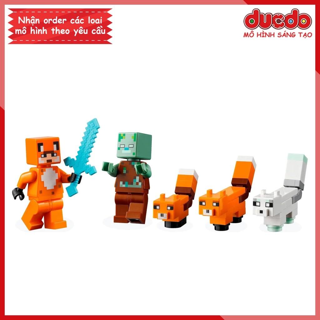 No 1077 Lắp ghép Minecraft Ngôi Nhà Cáo - Đồ chơi Xếp hình Mô hình 21178 BLA LRI TANK 60154